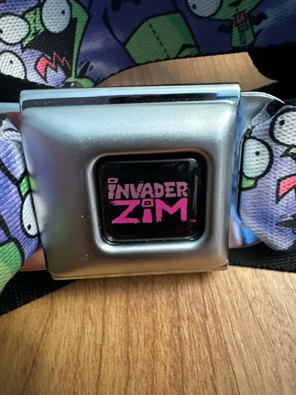 Invader Zim GIR Seatbelt Belt Nickelodeon Adjustable Purple Cartoon Buckle
